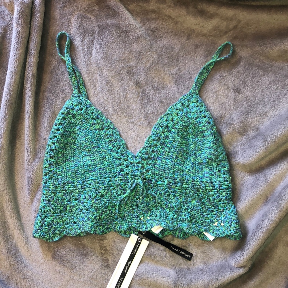 Topshop crochet top